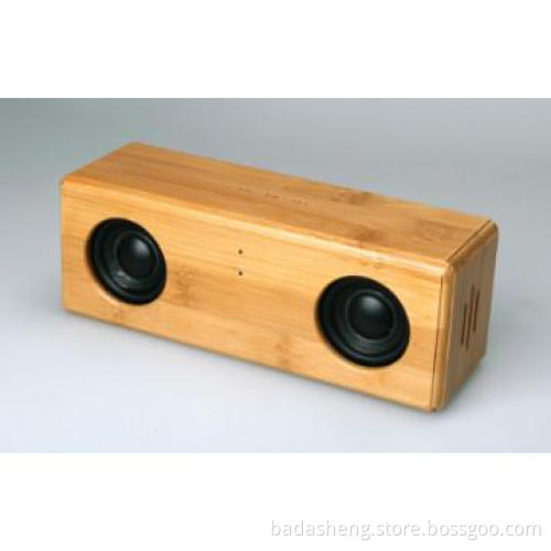 Portable Bamboo wireless bluetooth stereo speaker